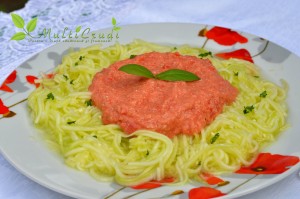 spaghete din dovlecel crud raw hrana vie